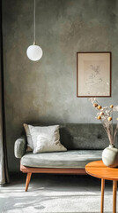 Tranquil psychologist's office with minimalist design and calm atmosphere