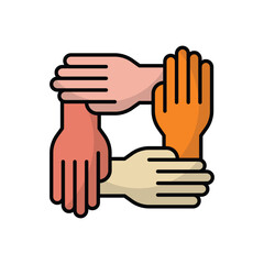 Obraz premium Teamwork vector icon