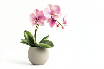 Delicate Pink Orchid in a Stylish Pot
