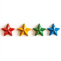 Obraz premium colorful stars on white background
