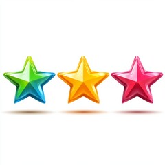 Obraz premium colorful stars on white background