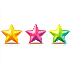Obraz premium colorful stars on white background