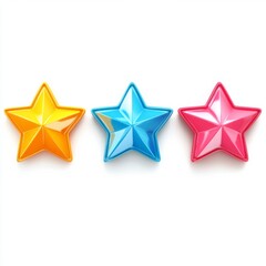 Obraz premium colorful stars on white background