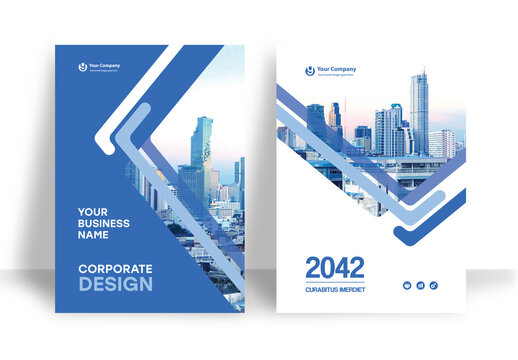 Blue and Black Book Cover Layout