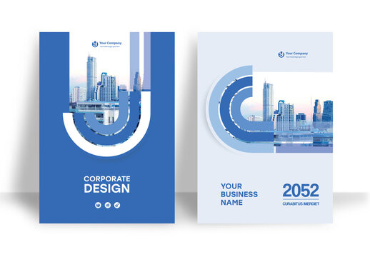 Blue and Black Book Cover Layout