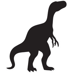 carnotaurus isolated on white silhouette