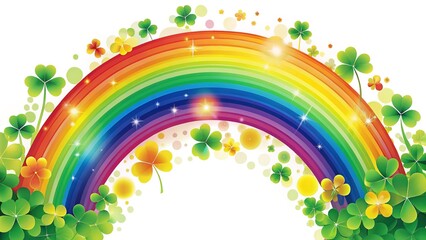 St. Patrick's Day Organic Abstract Rainbow Pattern Illustration