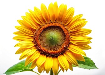 Fototapeta premium Sunflower Isolated on White Background