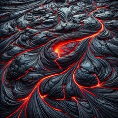  close-up of hot molten lava
