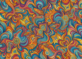 Colorful Abstract Swirls Pattern Design