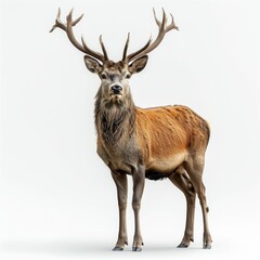 Fototapeta premium Majestic stag standing proudly with antlers