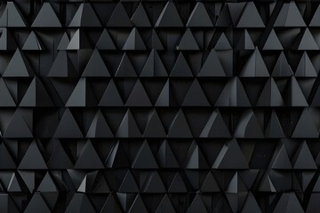 Obraz premium Abstract geometric black background with triangles Generative AI