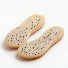 Comfortable insoles designed for enhanced support and breathability, featuring perforated surface for airflow. Ideal for improving shoe fit and reducing fatigue during daily activities