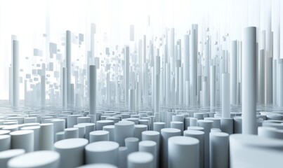 Obraz premium Abstract 3D rendering of dynamic surfaces with liquid-like reflections., Generative AI