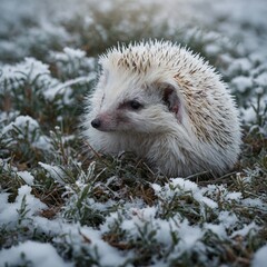 Obraz premium hedgehog in the snow