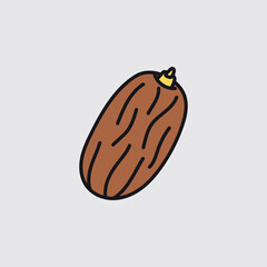 Simple Date Fruit Ramadan Illustration