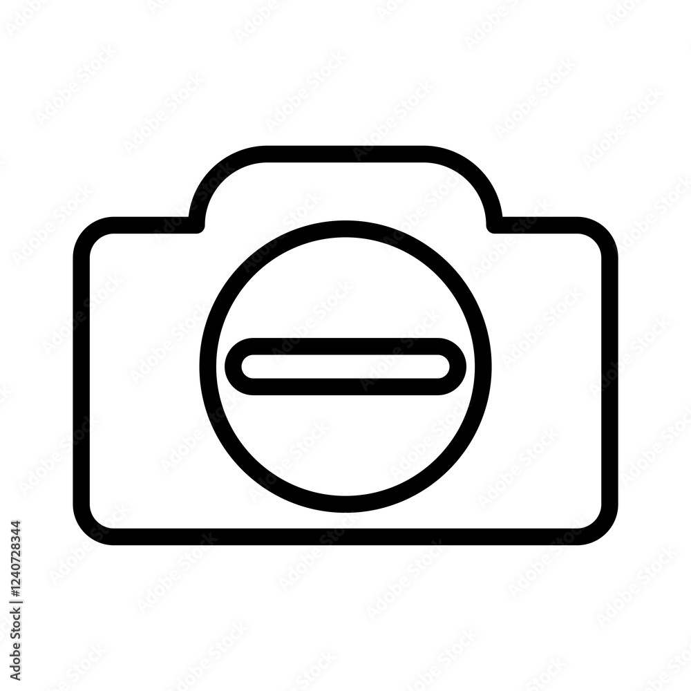 Poster camera off vector icon