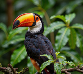 Fototapeta premium toucan on a tree branch
