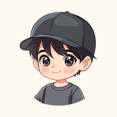 A cute cartoon boy Vector Illustration