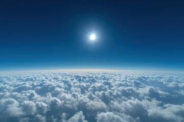 Bright Crescent Moon Shining Above the Clouds