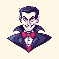 Acute cartoon vampire vector illustration 