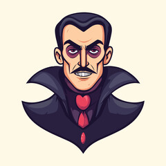 Acute cartoon vampire vector illustration 