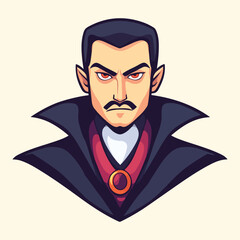 Acute cartoon vampire vector illustration 