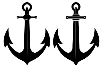 anchor on black background