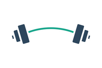 Barbell icon. solid icon style. icon related to gym and fitness. gym elements vector illustration