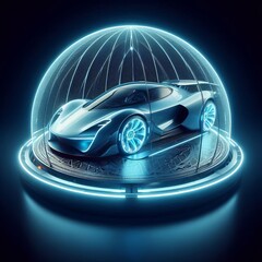 futuristic digital render of a sports car
