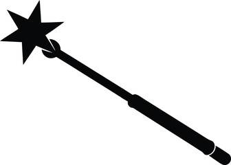 magic wand silhouette,Magician, wizard, spell vector icons