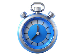 Timer 3d render icons transparent on transparent background.