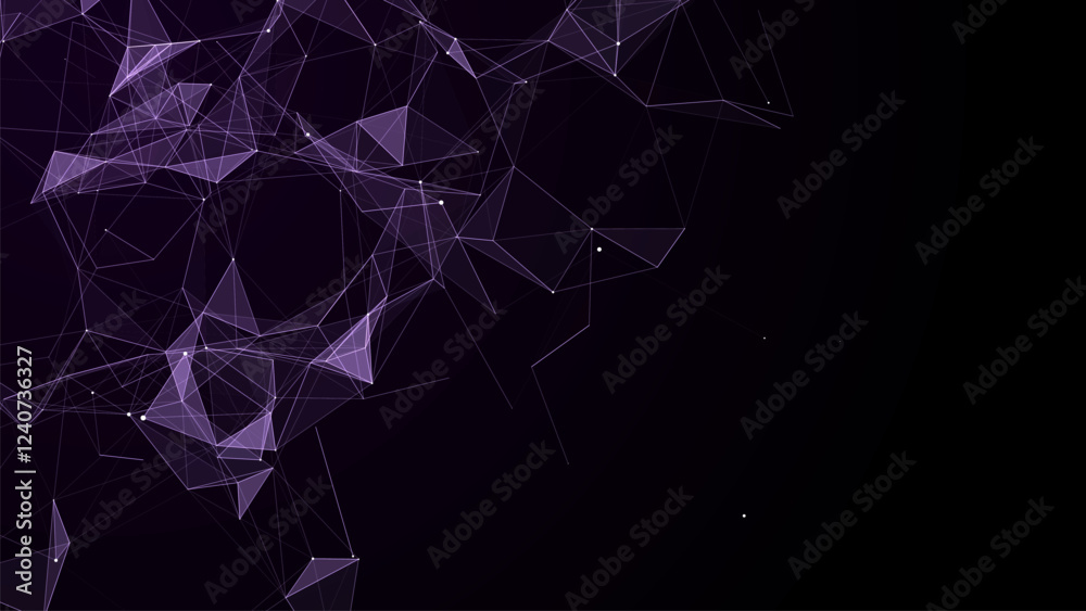 Poster cyber network connection structure. technology connect big data. vector science background. business
