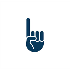 Hands with one pointing finger symbol icon