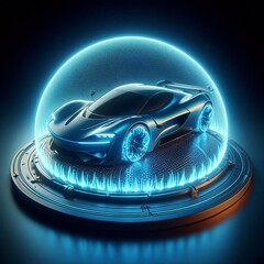 futuristic digital render of a sports car
