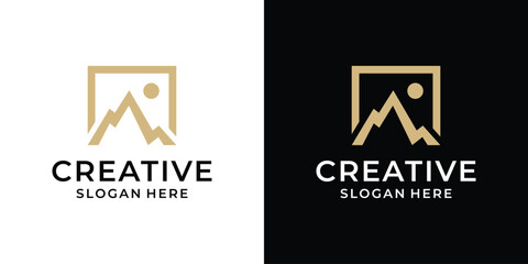 Simple Mountain Logo Design Template