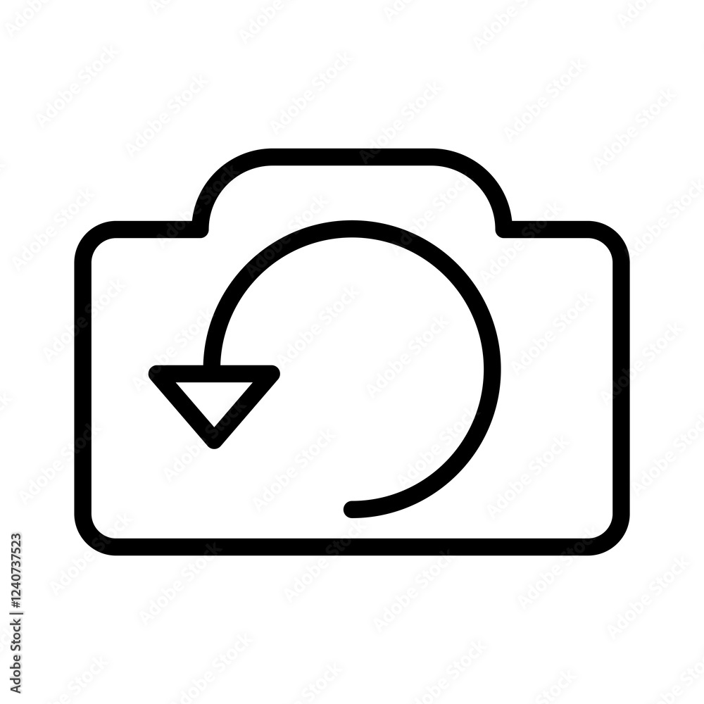 Poster camera retake vector icon