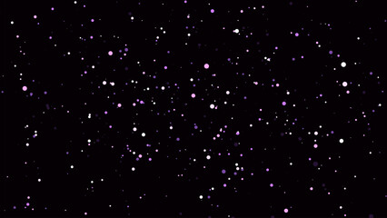 Vector dust particles with bokeh effect. Abstract purple magic background.