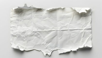 Obraz premium Crumpled white paper on a clean surface, creating a textured background for creative use