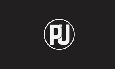 PU, UP, U, P Abstract Letters Logo Monogram