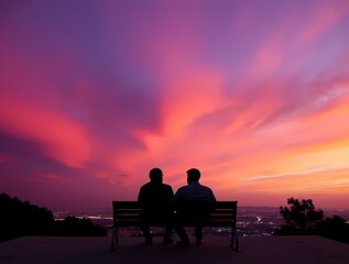 Romantic Sunset Silhouette
