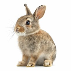 Obraz premium Cute rabbit sitting gracefully.