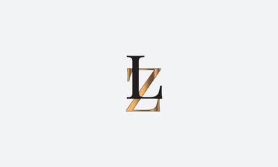 LZ, ZL, Z, L Abstract Letters Logo Monogram