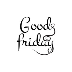 Good Friday Calligraphy Design, Elegant Script, Religious Holiday