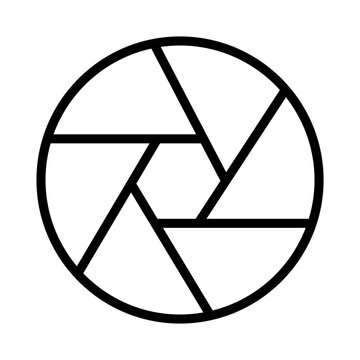camera iris vector icon 