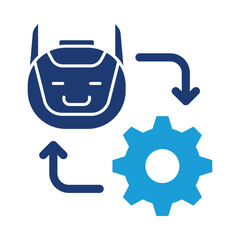 Chatbot Integration icon.  AI Support Representing Real-Time Automated Conversations to Enhance Customer Service and User Interaction. Vector illustration.