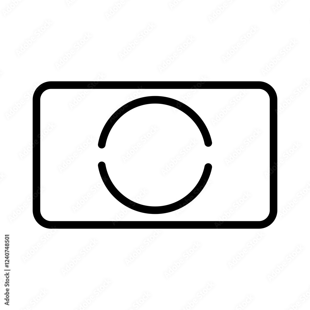 Poster camera metering partial vector icon