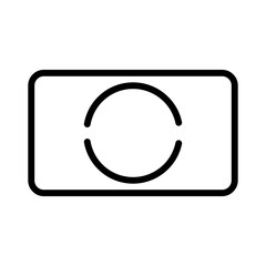 camera metering partial vector icon