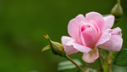 Beautiful Flower in Blurry Green Background