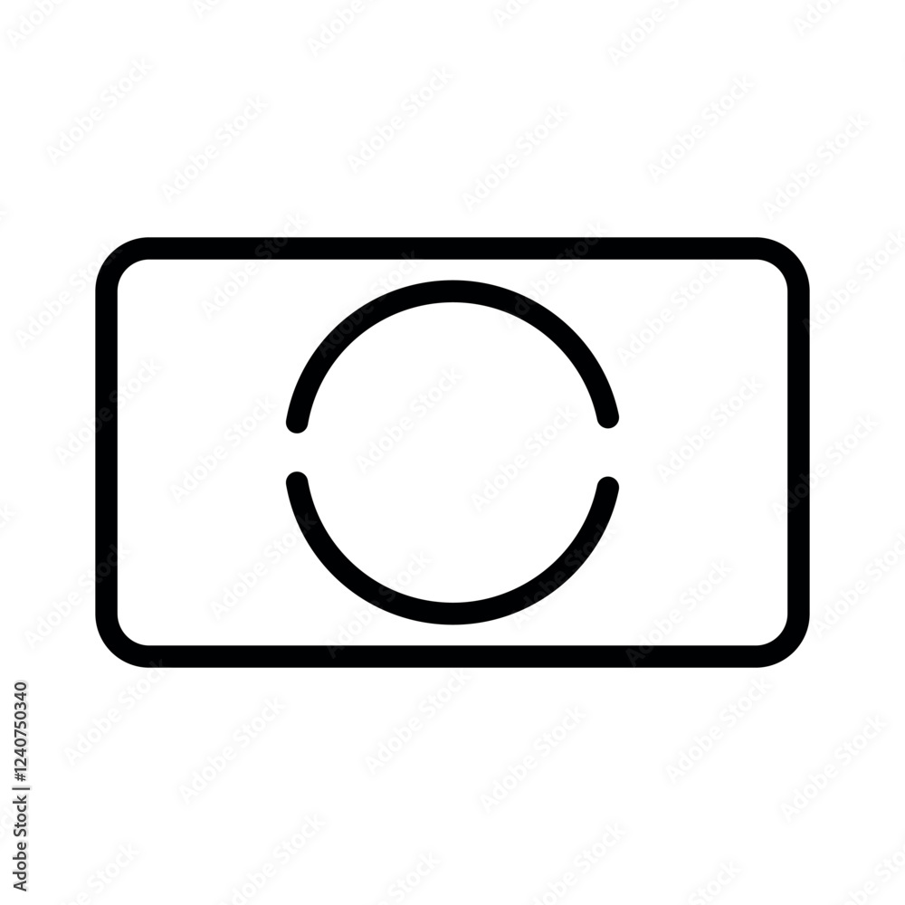 Poster camera metering partial vector icon